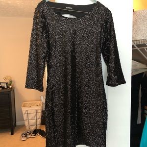 Black Sequin Express dress